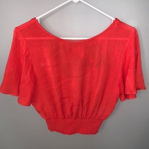 Red forever 21 top